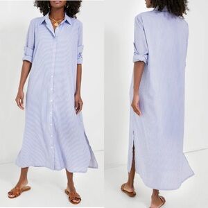 POMANDER PLACE Blue Stripe Griffin Dress NEW